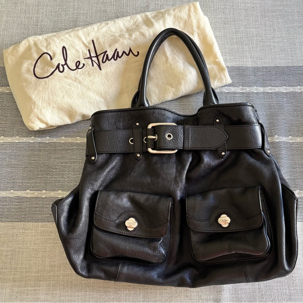 Cole Haan Black Leather Satchel